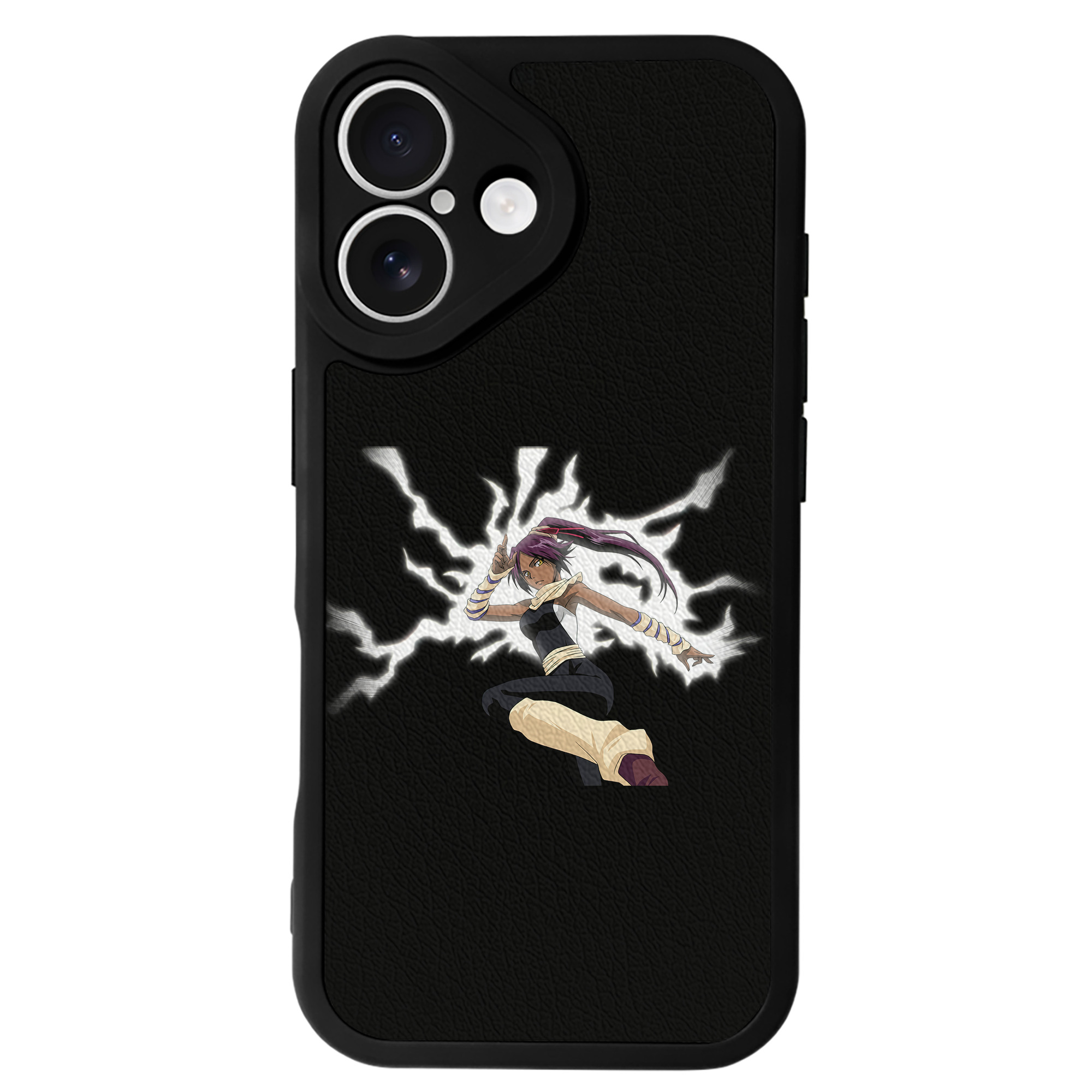 （画像用） ブリーチ 四楓院 夜一（しほういん よるいち） BLEACH Shihouin Yoruichi 【iPhone 16シリーズ対応】シリコンスマホケース（レザー調） 材質：シリコン